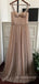 A-line Tulle Sweetheart Straps Long Evening Prom Dresses, Sparkly Prom Dress, MR8904