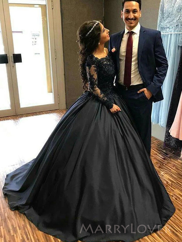 Formal Dresses Black Maxi Dress Full Sleeve Long Sleeves Black