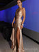 One Shoulder Satin Mermaid Long Evening Prom Dresses, Side Slit Prom Dress, MR8910
