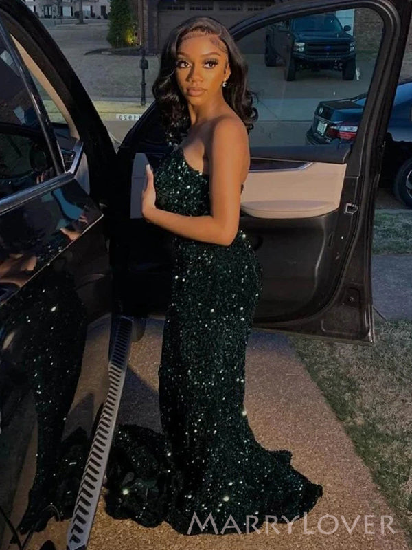Strapless Dark Green Sequins Long Evening Prom Dresses, Mermaid Prom D MarryLover Strapless Dark Green Sequins Long Evening Prom Dresses, Mermaid Prom D MarryLover
