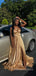 A-line Satin Spaghetti Straps Long Evening Prom Dresses, V-neck Prom Dress, MR9022