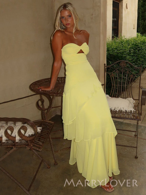 Sweetheart Chiffon A-line Long Evening Prom Dresses, MR9404 MarryLover Sweetheart Chiffon A-line Long Evening Prom Dresses, MR9404 MarryLover