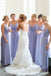 Simple Spaghetti Straps Mermaid V-neck Cheap Custom Bridesmaid Dresses , MRB0037