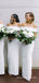 Simple Off Shoulder White Satin Long Cheap Mermaid Bridesmaid Dresses, MRB0203