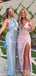 Simple Satin Mermaid Halter Long Cheap Bridesmaid Dresses, MRB0213
