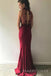 Mismatched Burgundy Mermaid Appliques Long Cheap Custom Bridesmaid Dresses, MRB0273