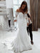 Mermaid Off-shoulder Long Sleeves Lace Top Wedding dresses, WD0417