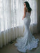 Spaghetti Straps V-neck Backless Full Lace Wedding Dresses, WD0389