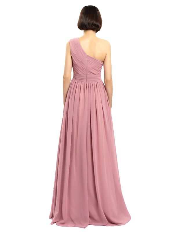 One-shoulder High-low Chiffon Bridesmaid Dresses