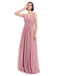 A-line V-neck Sleeveless Chiffon Bridesmaid Dresses