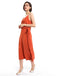 Spaghetti Straps V-neck Split Bridesmaid Dresses