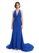 Mermaid Halter Deep V-neck Bridesmaid Dresses