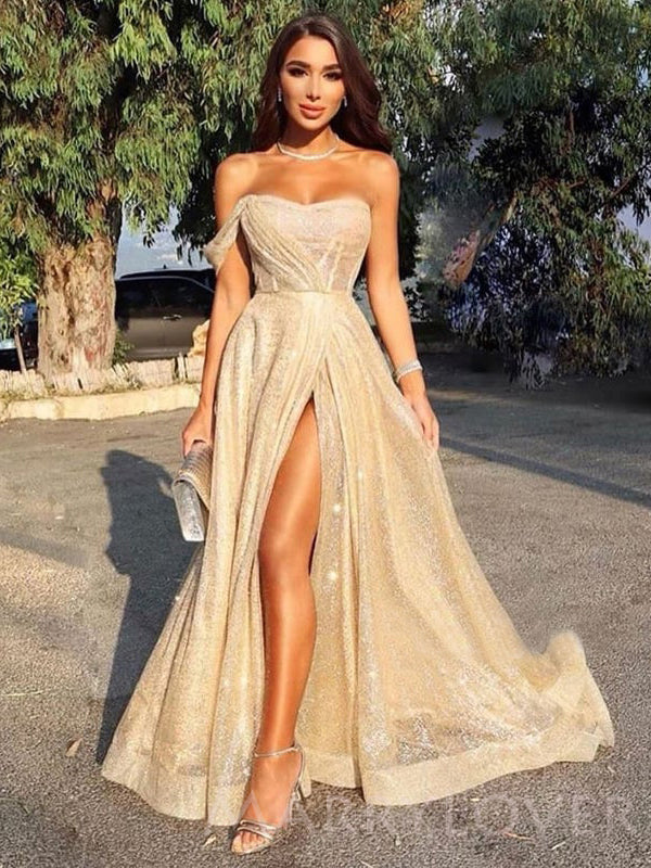 Popular Sparkle Side Split Long Prom Dresses FP1117 MarryLover Popular Sparkle Side Split Long Prom Dresses FP1117 MarryLover