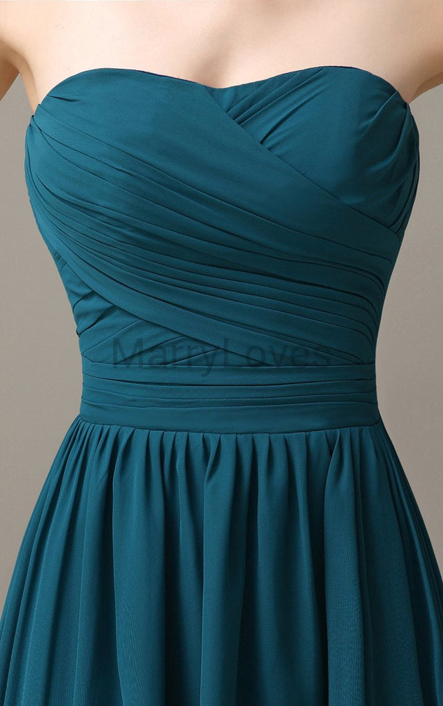 Sweetheart Chiffon Short Bridesmaid Dresses
