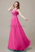One Shoulder Beading Long Bridesmaid Dress
