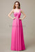 One Shoulder Chiffon Long Bridesmaid Dresses