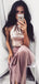 2 Pieces Sequin Top Halter Cheap Long Beach Prom Dresses, BG51552