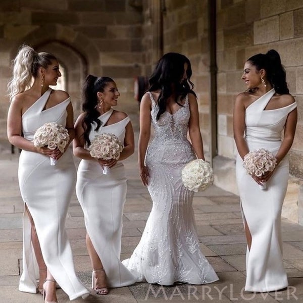 white bridesmaid dresses amazon ivory mermaid bridesmaid dresses Mismatched Ivory Formal Elegant Mermaid Long Bridesmaid Dresses, BD323 SposaBridal