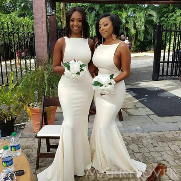 bateau bridesmaid dress Modern Bateau Beading Sleeveless Long Chiffon Bridesmaid Dresses