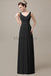 V-Neck Straps Pleats Bridesmaid Dresses