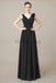 V-Neck Long Chiffon Bridesmaid Dresses