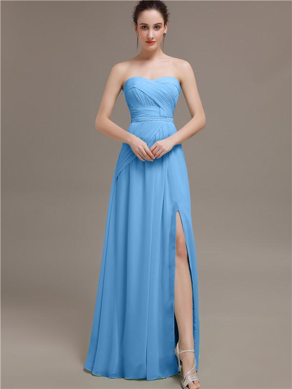 Sweetheart Split Side Bridesmaid Dresses