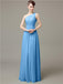 One Shoulder Pleats Chiffon Bridesmaid Dresses