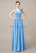 V-Neck Long Chiffon Bridesmaid Dresses