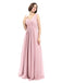 A-line V-neck Sleeveless Chiffon Bridesmaid Dresses