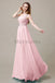 One Shoulder Beading Long Bridesmaid Dress