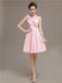 One Shoulder Pleats Bridesmaid Dresses