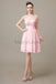 Sweetheart Neck Knee Length Chiffon Bridesmaid Dresses