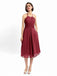 Halter Sleeveless Pleats Bridesmaid Dresses