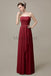 Strapless Pleats Chiffon Bridesmaid Dresses