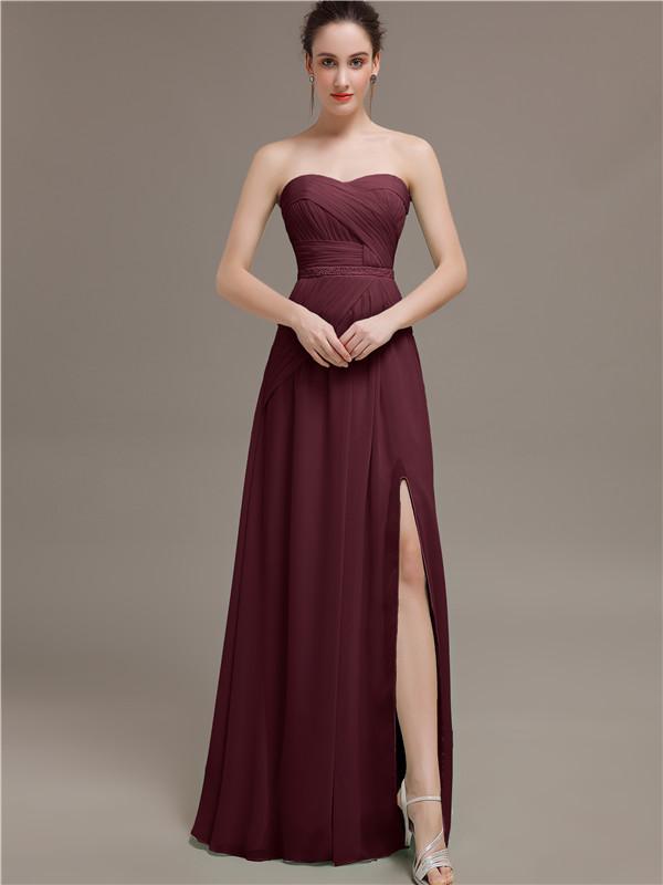 Sweetheart Split Side Bridesmaid Dresses