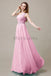 One Shoulder Beading Long Bridesmaid Dress