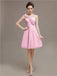One Shoulder Pleats Bridesmaid Dresses