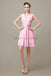 V-neck Sleeveless Chiffon Bridesmaid Dresses