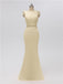 Mermaid Bateau Chiffon Floor Length Bridesmaid Dresses