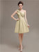 One Shoulder Pleats Bridesmaid Dresses