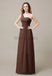 One Shoulder Chiffon Long Bridesmaid Dresses