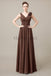 V-Neck Long Chiffon Bridesmaid Dresses