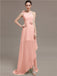 One Shoulder Flowers Bridesmaid Dresses