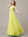 One Shoulder Chiffon Floor-Length Bridesmaid Dresses