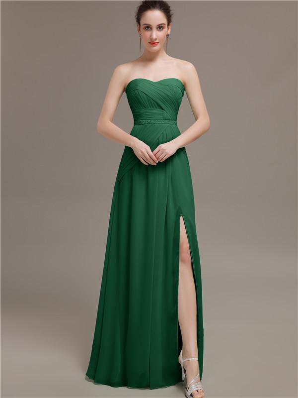 Sweetheart Split Side Bridesmaid Dresses