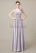 V-Neck Long Chiffon Bridesmaid Dresses