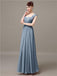 Square Chiffon Floor-Length Bridesmaid Dresses