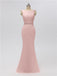 Mermaid Bateau Chiffon Floor Length Bridesmaid Dresses