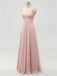 Strap Chiffon Floor Length Bridesmaid Dresses