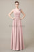 V-Neck Long Chiffon Bridesmaid Dresses